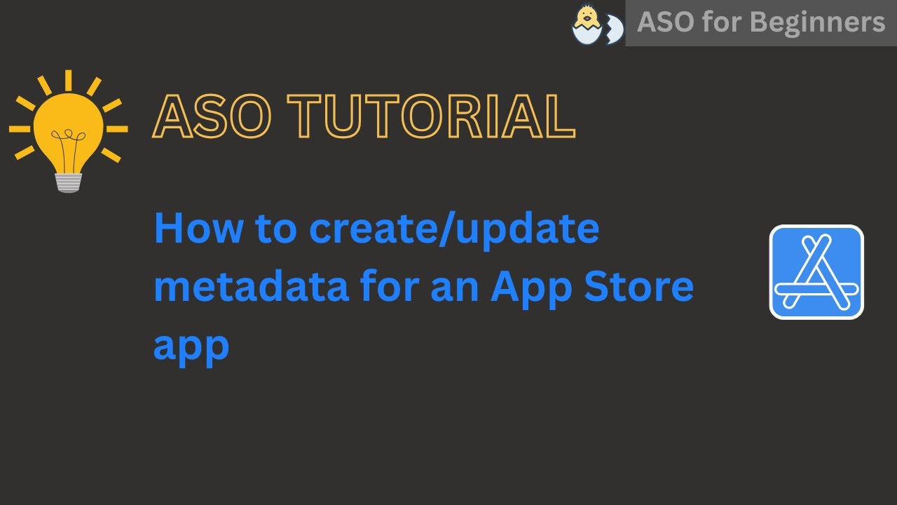 ASO tutorial: creating / updating metadata for iOS app