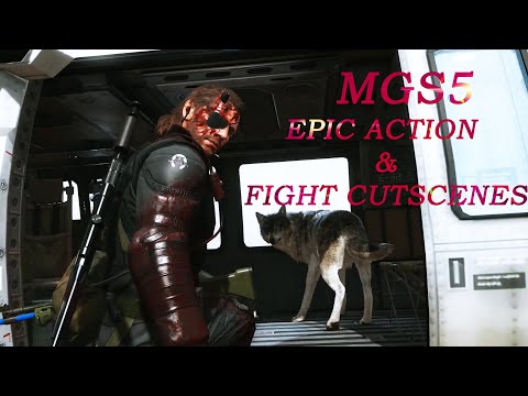 Metal Gear Solid 5 The Phantom Pain Epic Action And Fight Cutscenes | MGS5 Movie
