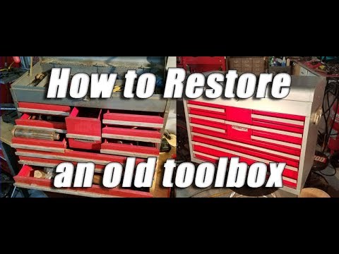 How to restore an old vintage craftsman tool box: Part...