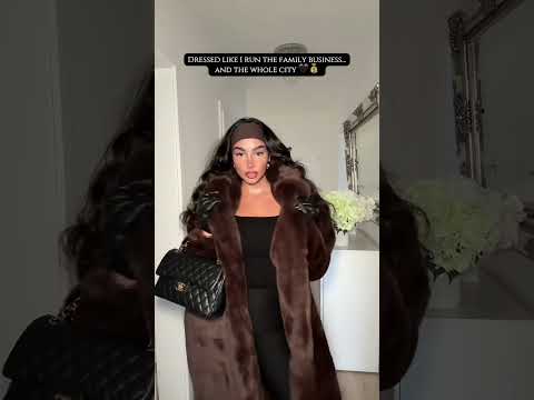 A big faux fur coat is all you need to look like you own millions 😏💎✨ #shorts