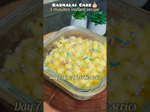 Day 7: Rasmalai Cake🍰✨ 3-minute festive dessert with desi twist! Soft rich & heavenly #viral #cake