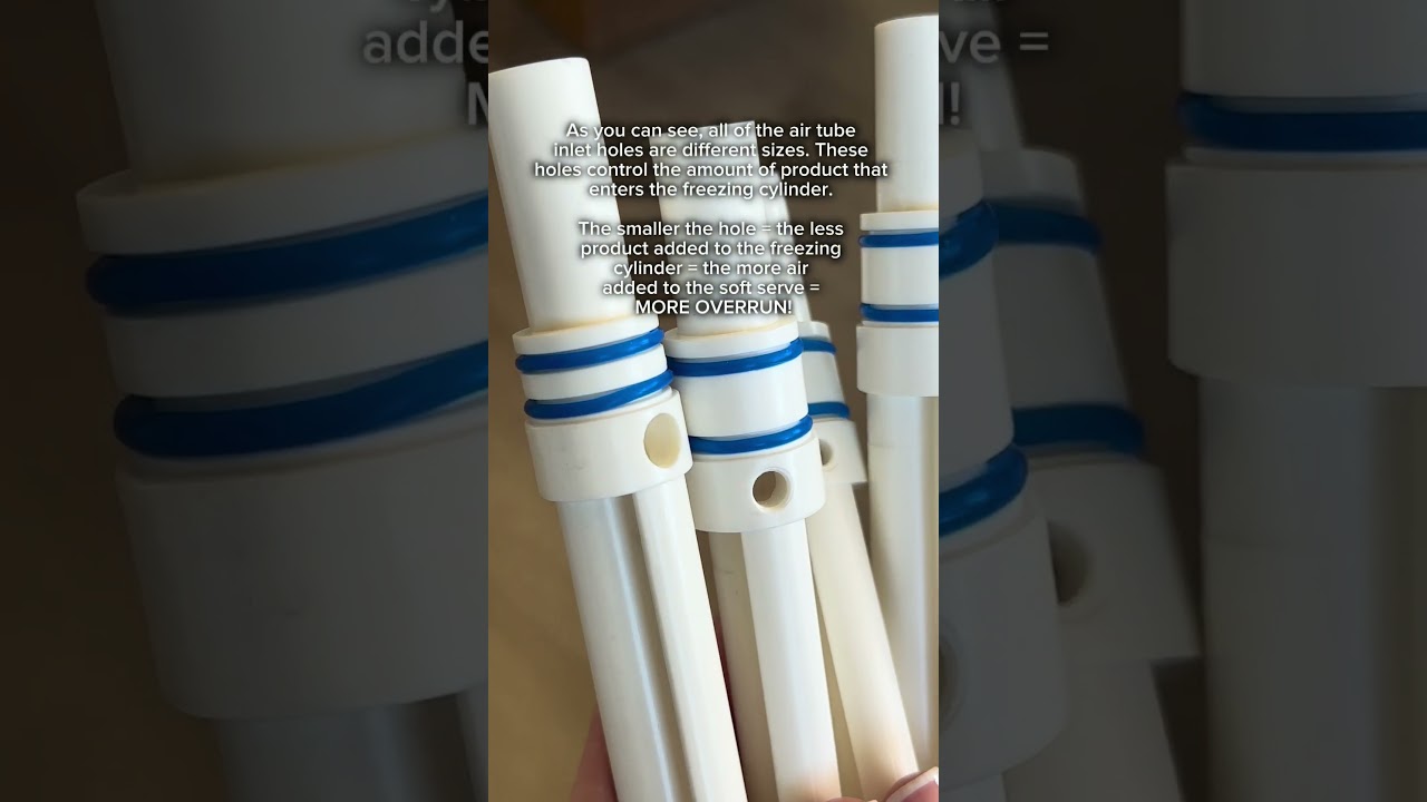 Using Different Air Tubes to Adjust Soft Serve Overrun Content