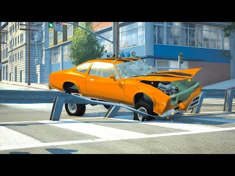BeamNG drive - Guardrails Crashes
