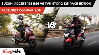 2021 Suzuki Access 125 BS6 Vs TVS Ntorq 125 Race Edition | FEATURES COMPARISON | Best 125 cc Scooter?