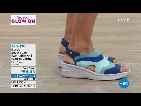 Bzees Seabreeze Washable Knit Wedge Sandal