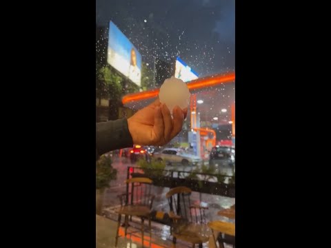 Massive hailstones fall amid severe storms in Paraguay