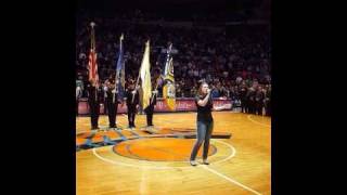 Shea Raye at Madison Square Garden - National Anthem - New York Knicks