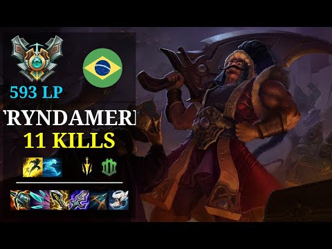 Tryndamere Top vs Camille - 11 kills - Tirano E Botando BR Grandmaster (593 LP) Patch 11.5