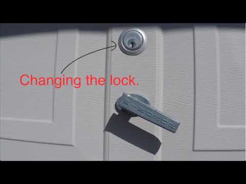 How to change garage door lock and bolt.