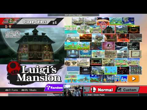EXP 2015 --- SM4SH: Smasher1001 vs EGE  Chrim Foish