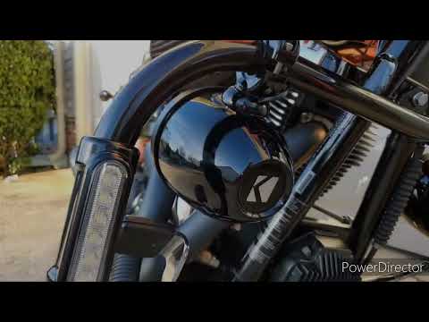 KICKER KMMTES installed on motorcycles Highway bars