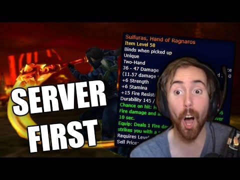 Faerelina's SERVER FIRST LEGENDARY Sulfuras, Hand of Ragnaros