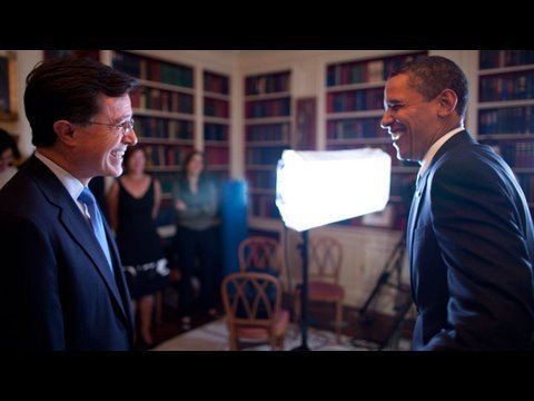 オバマ大統領とスティーブン・コルベール (President Obama with Stephen Colbert)