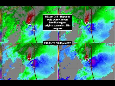 Radar Velocity Data from March 13th, 2021 Tornadoes - Minimal Narration