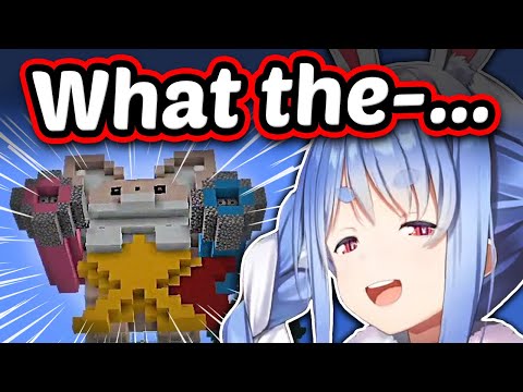 Pekora Wasn't Quite Scared By SoraKoyo Cannon - New Holoserver Minecraft 【ENG Sub Hololive】