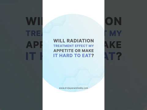 Will radiation treatment affect my appetite or make it hard to eat?#radiationtherapy #cancerawarenes