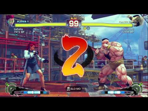 KOG [Gief] vs tiaflatte [Viper] SSF4 Japanese Online Ranked Matches - TRUE-HD