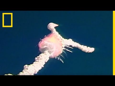 Explosion de la navette spatiale Challenger lors de sa propulsion