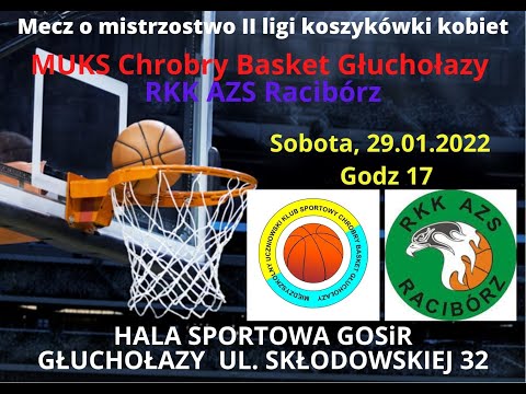 Głuchołazy 29.01.2022 - MUKS CHROBRY BASKET GŁUCHOŁAZY - RKK AZS RACIBÓRZ