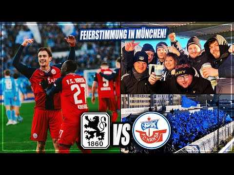 UNVERGESSLICHES AUSWÄRTSSPIEL MIT MEGA COMEBACK! 1860 München - Hansa Rostock Stadion Vlog