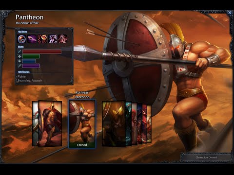 Ruthless Pantheon Skin Spotlight Gameplay 1080p HD League Of Legends