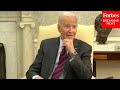 JUST IN: President Biden Ignores Questions From Reporter After Oval Office Bilateral Meeting