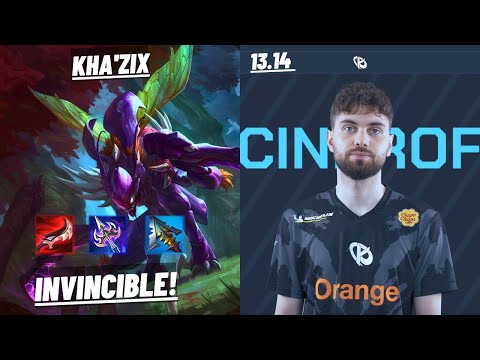 KC CINKROF: KHA’ZIX VS BEL’VETH (JGL) - TRIPLE KILL, INVINCIBLE - EUW GRANDMASTER - PATCH 13.14