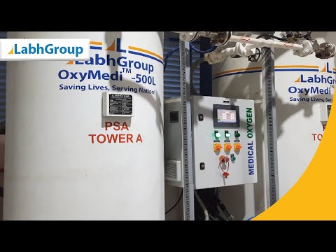 Industrial psa oxygen gas generation plant, 50 to 2000 litre...