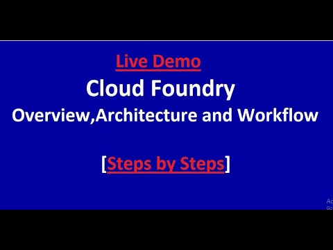 Cloud Foundry Overview,  Architecture and Workflow