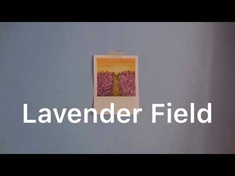 Lavender Field Watercolor Painting