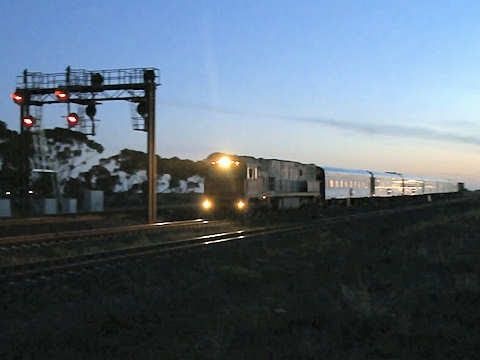 "The Overland" - twilight approach to Melbourne - PoathTV Passenger Trains in Australia