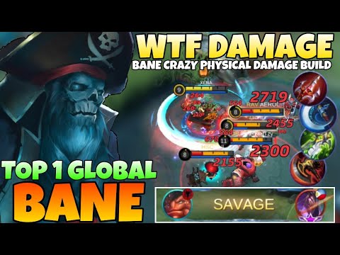 Bane SAVAGE with Crazy Physical Damage Build 2021 | Bane Best Build 2021 | Top 1 Global Bane | MLBB