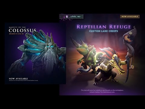 Dota Update! MAJESTY OF THE COLOSSUS ( TINY PRESTIGE ITEM ) and Custom Creeps