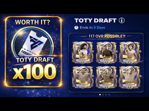 I OPENED 100x TOTY DRAFT PACK IN FC MOBILE 26 | BEST FREE TOTY  DRAFT REWARD FC MOBILE!
