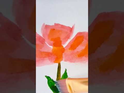 Watercolour Flower for beginners#shorts #Flowers #watercolor for beginners