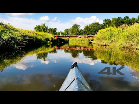 Sunset Kayak Adventure up Willow Creek ~ 4K River Kayaking ~ Relaxing Nature Sounds