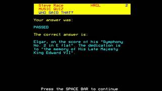 Music Quiz for the BBC Micro