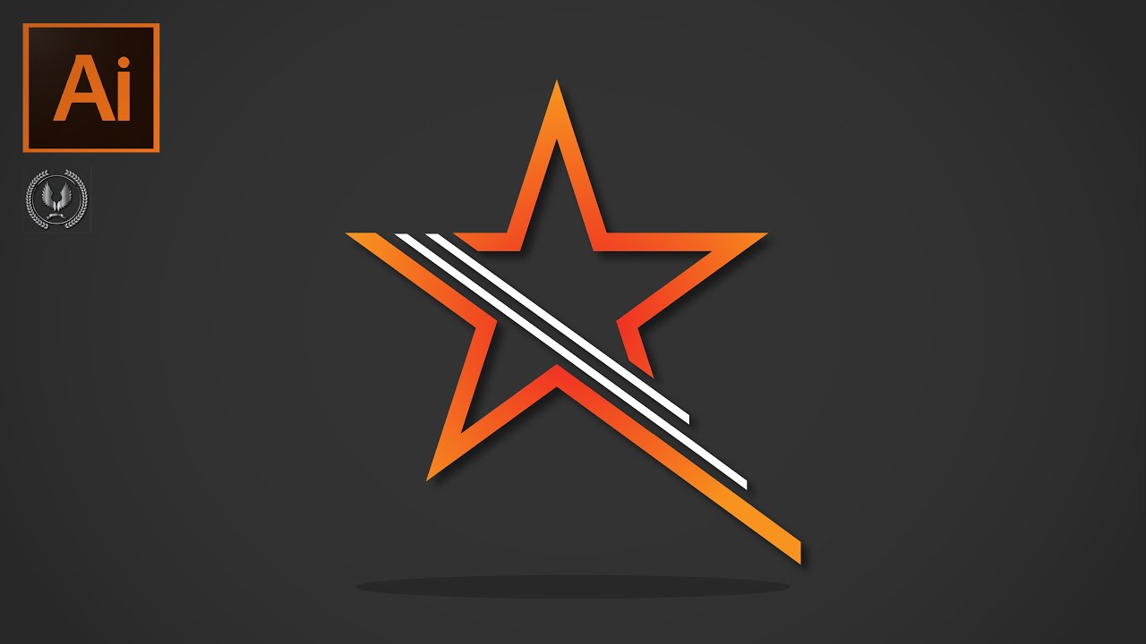 Adobe illustrator CC Tutorial - How to make a Star Logo Design