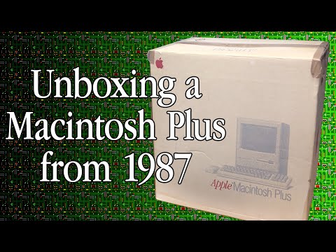 Mac84: Auspacken eines Vintage Apple Macintosh Plus von 1987