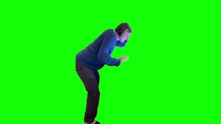 Guy with headphones humping green screen