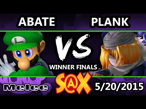 S@X - Plank (Sheik) Vs. Abate (Luigi) SSBM Winners Finals - Smash Melee