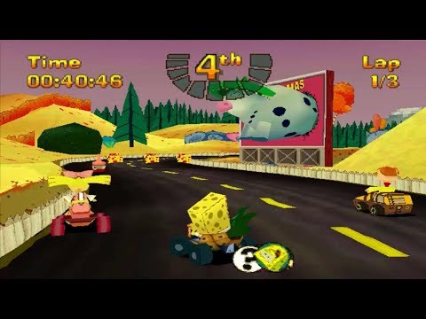 Nicktoons Racing (PS1) - Longplay (SpongeBob Squarepants)