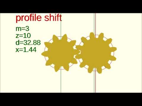 Cut your own gears with profile shift - OpenSCAD library by Parkinbot ...