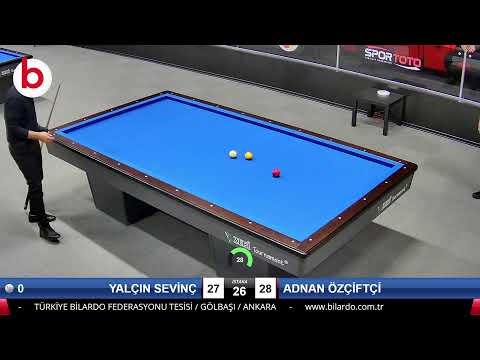 YALÇIN SEVİNÇ & ADNAN ÖZÇİFTÇİ Bilardo Maçı - 2022 ERKEKLER 1.ETAP-3.TUR