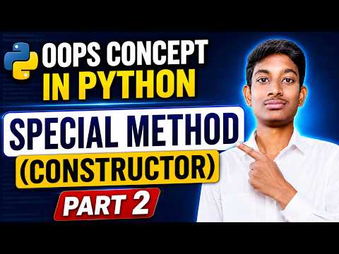 Python Oops In English Special Method Constructor Explained __init__ Method Part 2