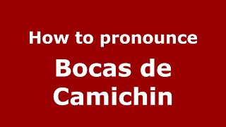 How to pronounce Bocas De Camichin