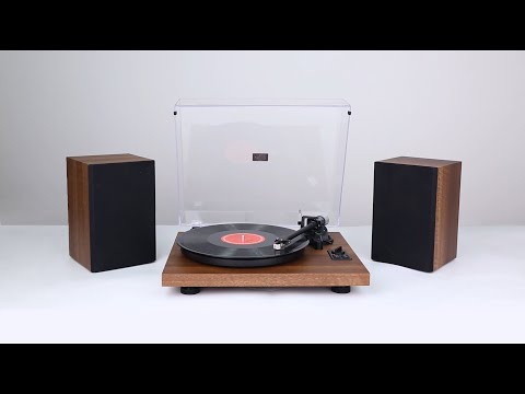 1 BY ONE Wireless Turntable Hi Fi System with Speaker Installation Video