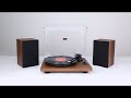 1 BY ONE Wireless Turntable Hi Fi System With Speaker Installation Video