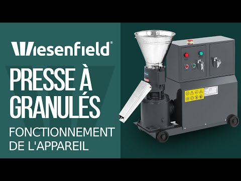 Vidéo - Presse à granulés - Max. 100 kg/h - Ø 120 mm - Compartiment verrouillable - 2 rouleaux