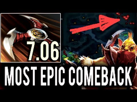 Arteezy Bounty Hunter ► MOST EPIC COMEBACK WITH MEGACREEPS AND DIVINE BEST GAMEPLAY 7.06 Dota 2